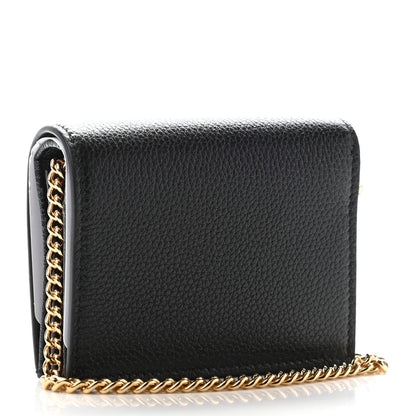 Gucci Grainy Calfskin Zumi Card Case Wallet Black 3 of 8