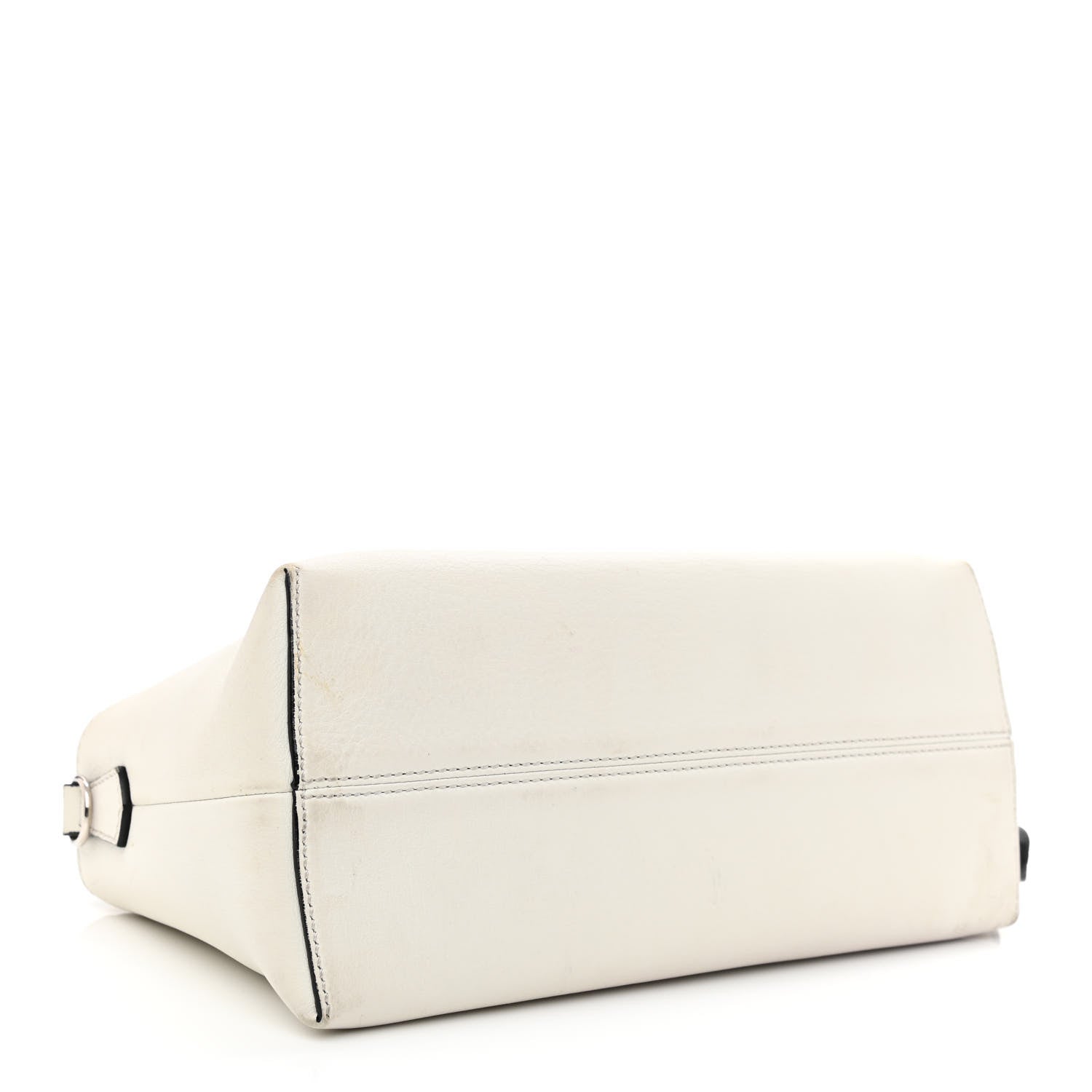 Fendi Vitello Dolce Croc Tail Medium By The Way Boston Bag White Black 3 of 12