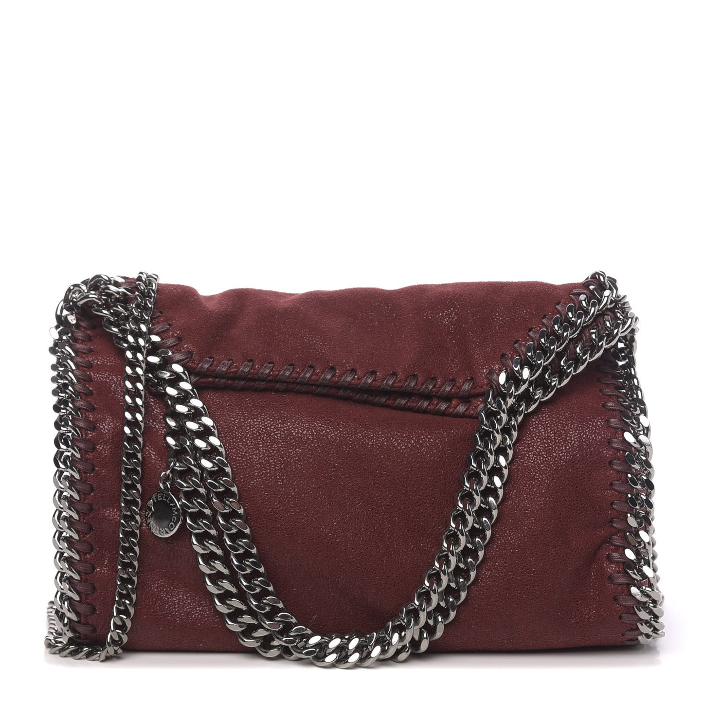 Shaggy Deer Mini Falabella Fold Over Tote Ruby