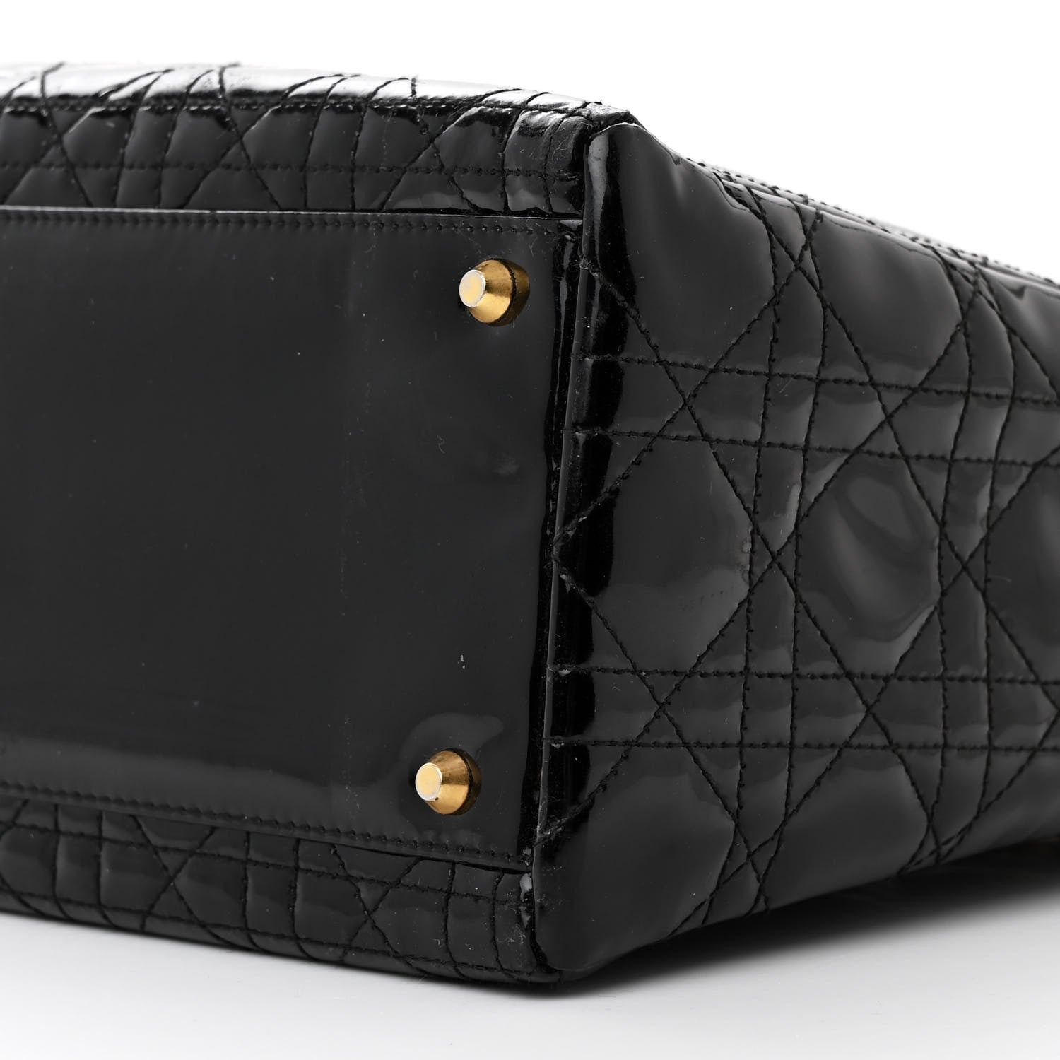 Christian Dior Patent Cannage Large Lady Dior Black 10 of 13