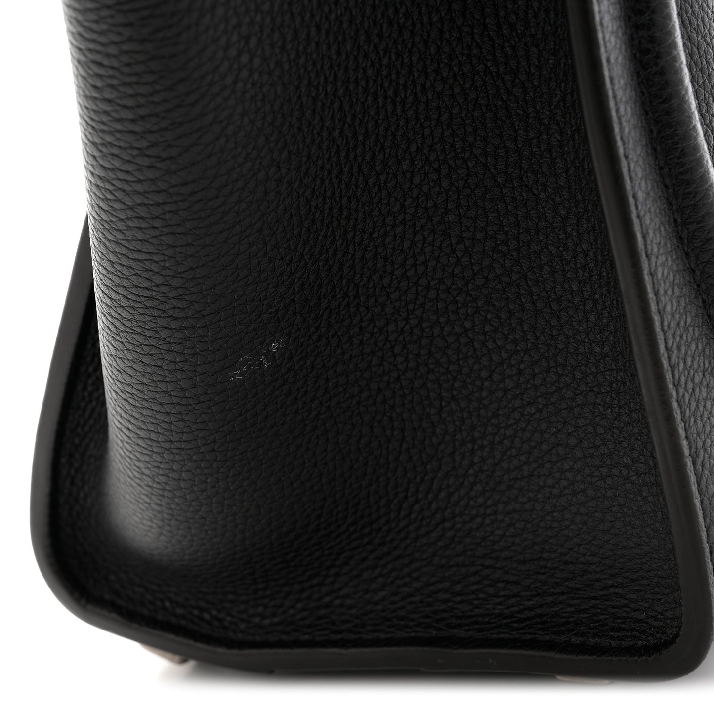 Drummed Calfskin Micro Luggage Black