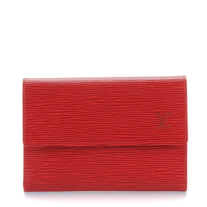 Louis Vuitton Epi Porte Tresor Etui Papiers Wallet Castillan Red 1 of 10