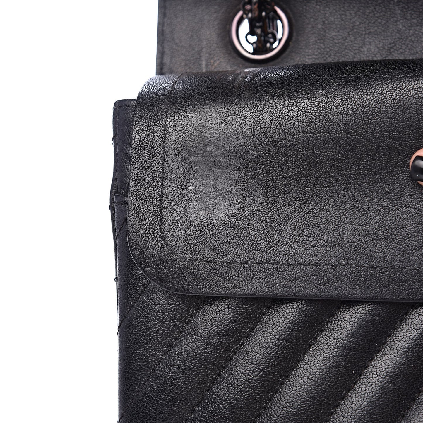 Sheepskin Chevron Quilted 2.55 Reissue 225 Double Flap So Black