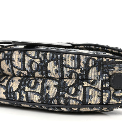Christian Dior Oblique Mini Saddle Bag With Strap Blue 10 of 10