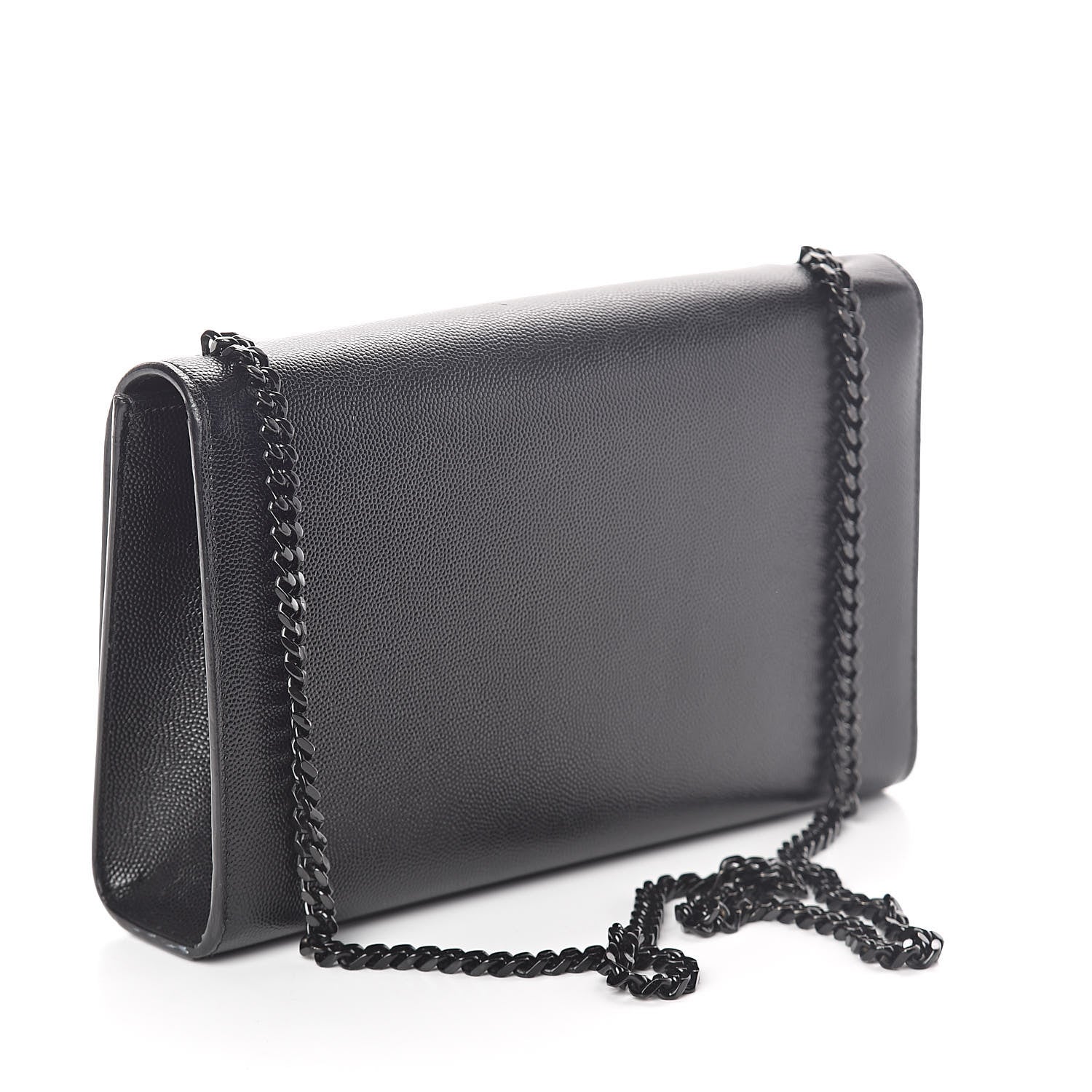 Saint Laurent Grain De Poudre Medium Classic Monogram Kate Satchel Black 3 of 9