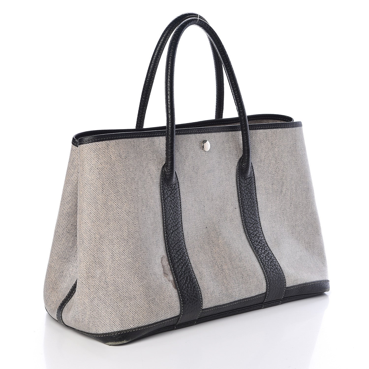Hermes Buffle Skipper Toile Garden Party 36 MM Tote Black 3 of 14