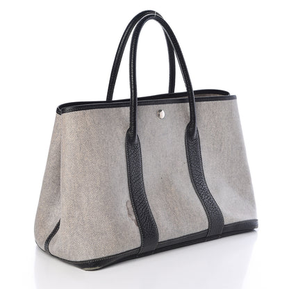 Hermes Buffle Skipper Toile Garden Party 36 MM Tote Black 3 of 14