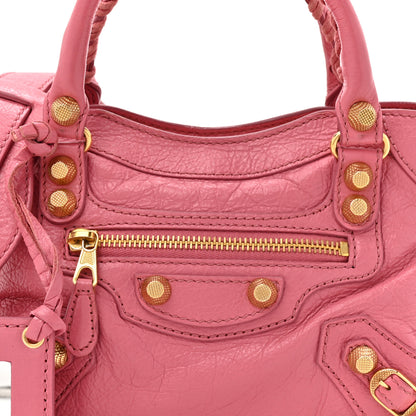 Balenciaga Agneau Giant 12 Gold Hardware Mini City Rose Bombon Raspberry 9 of 12