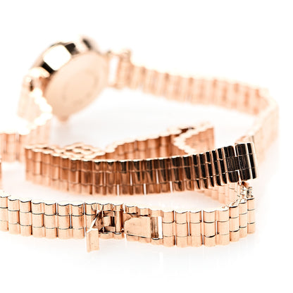Hermes 18K Rose Gold Diamond 16mm Faubourg Double Tour Quartz Watch 4 of 6