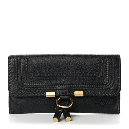 Chloe Calfskin Marcie Continental Flap Wallet Black 1 of 11