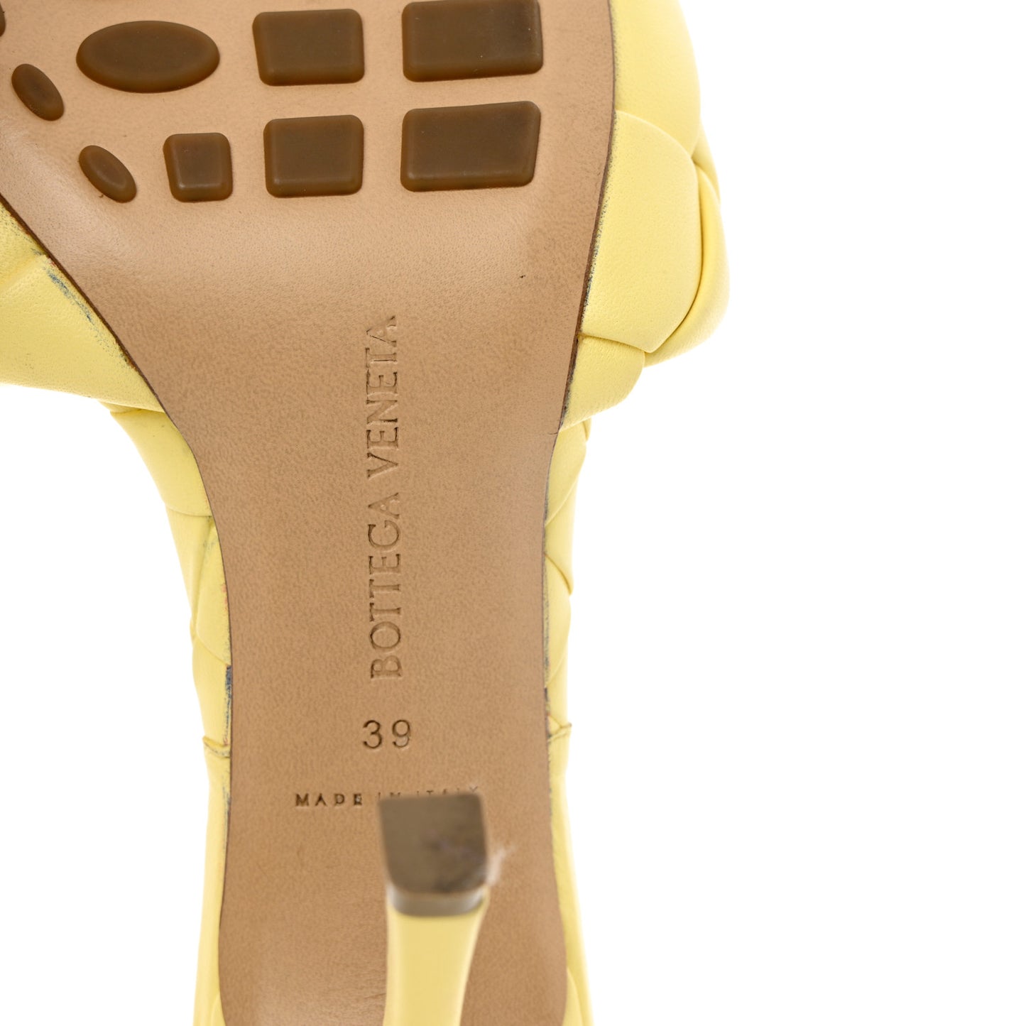 Nappa Maxi Intrecciato Lido 90mm Mule Sandals 39 Lemonade