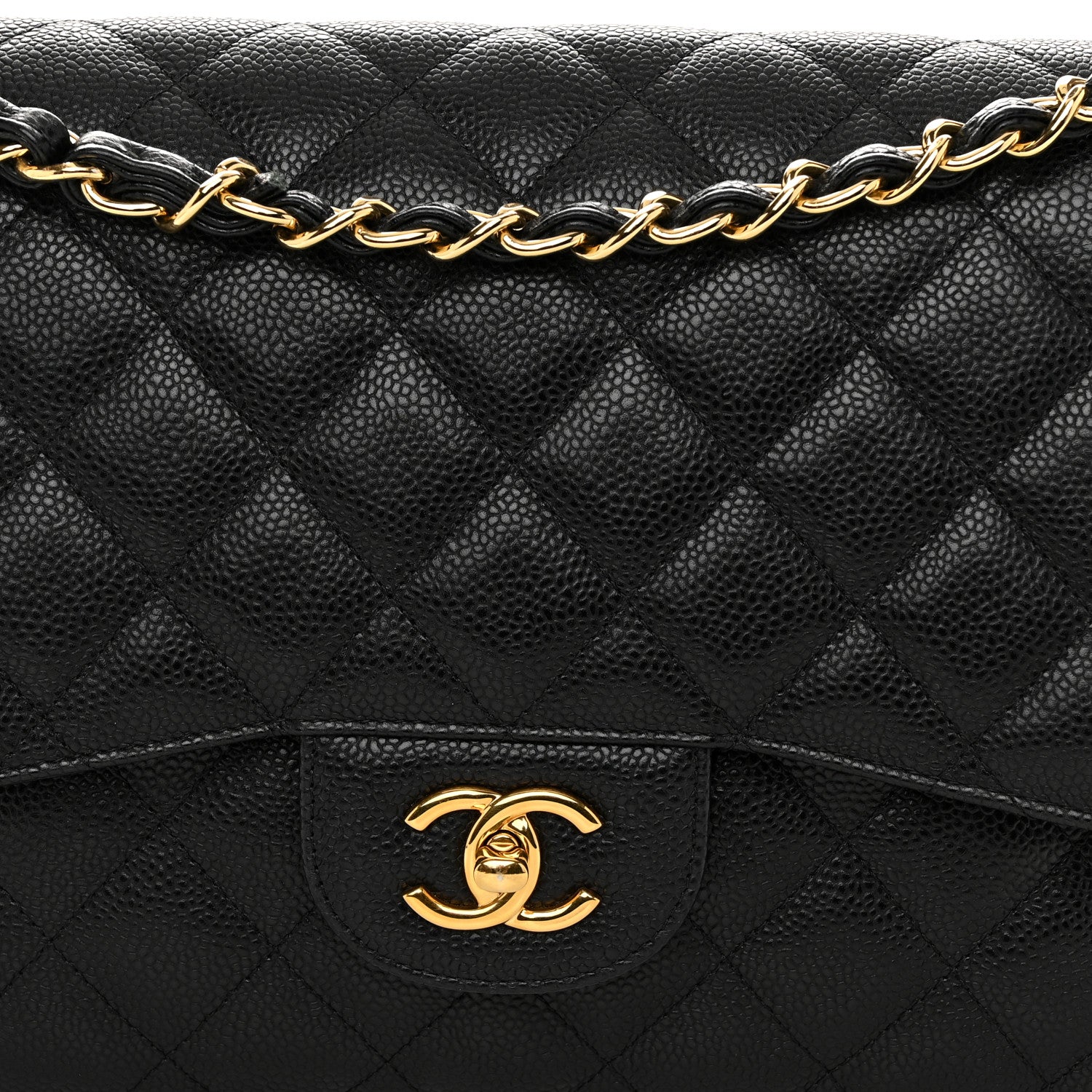 Chanel Caviar Quilted Jumbo Double Flap Black 8 of 11