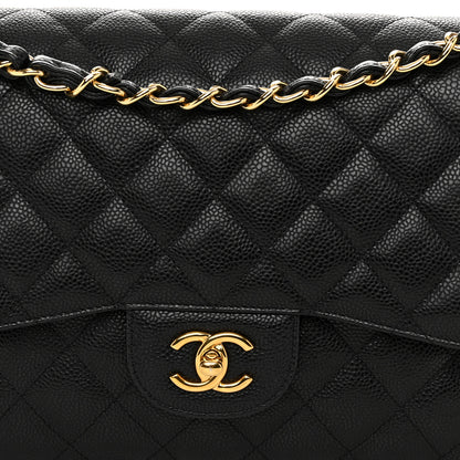 Chanel Caviar Quilted Jumbo Double Flap Black 8 of 11