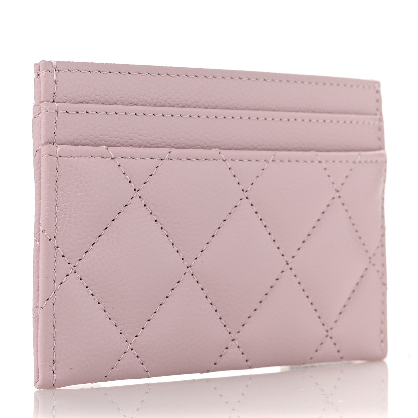 Caviar Pearl Quilted Coco Candy Card Holder Pink
