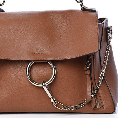 Chloe Calfskin Medium Faye Day Shoulder Bag Tan 9 of 13