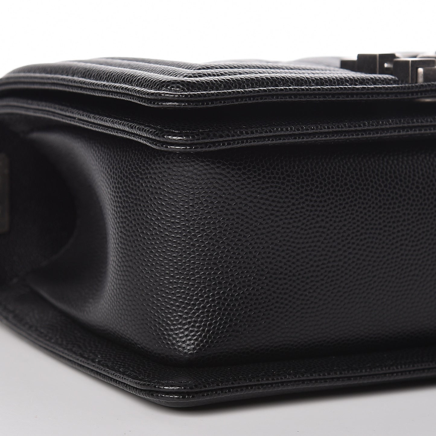 Caviar Quilted Small Boy Flap Black