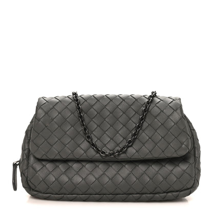 Bottega Veneta Nappa Intrecciato Small Chain Crossbody Light Grey 1 of 9