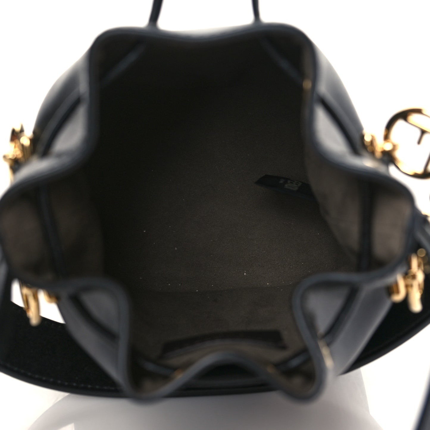 Vitello Liberty Lucido F is Fendi Mini Mon Tresor Bucket Bag Black