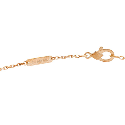 Van Cleef & Arpels 18K Yellow Gold Guilloché Vintage Alhambra Pendant Necklace 4 of 6