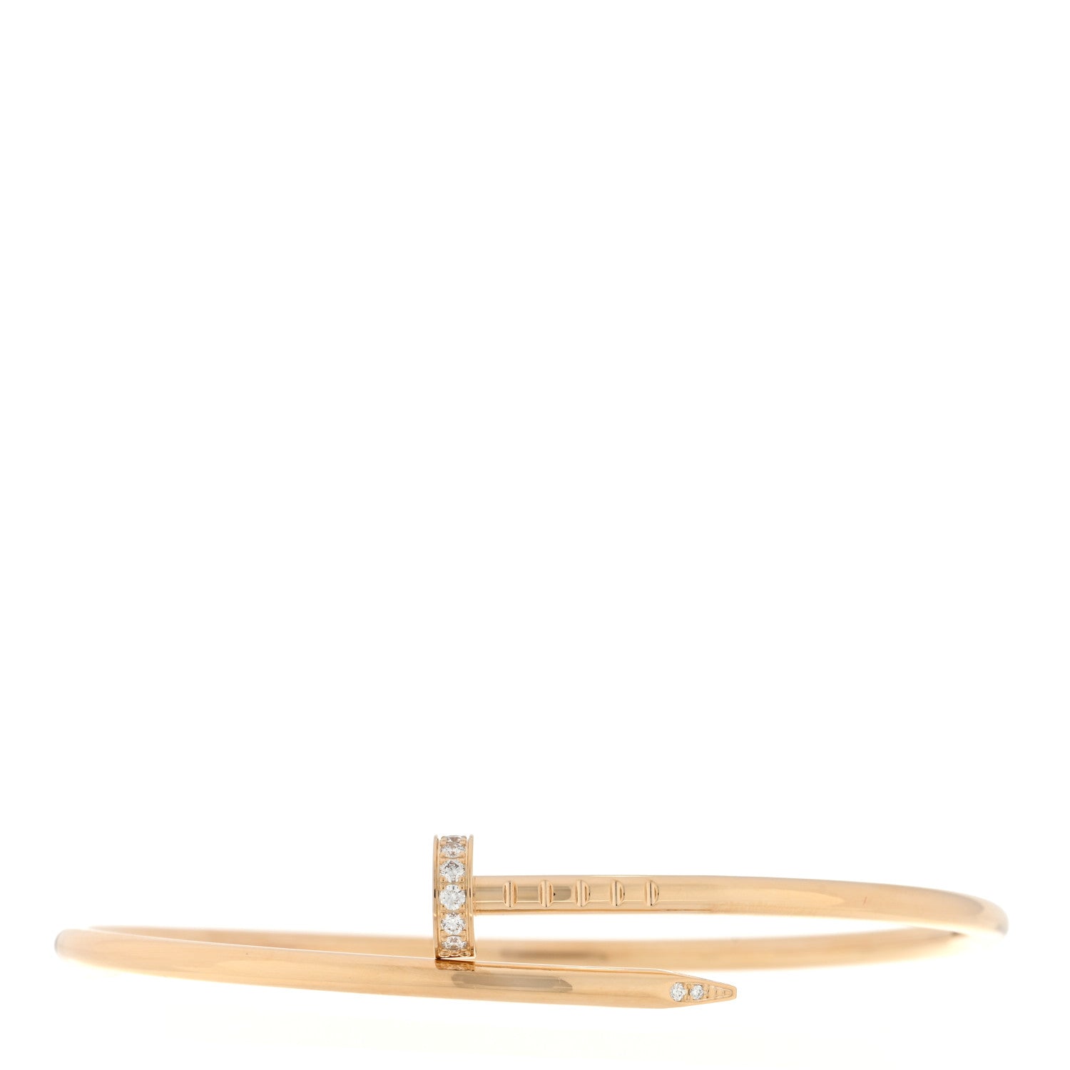 Cartier 18K Yellow Gold Diamond Small Juste Un Clou Bracelet 16 1 of 4