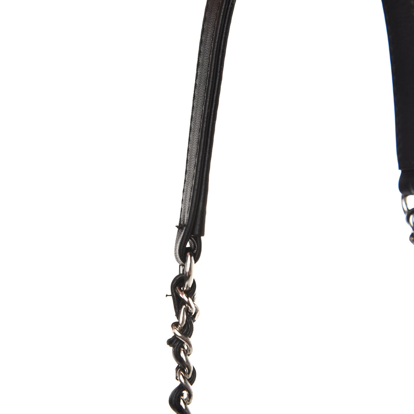 Grained Calfskin Stitched Accordion Shoulder Bag Black