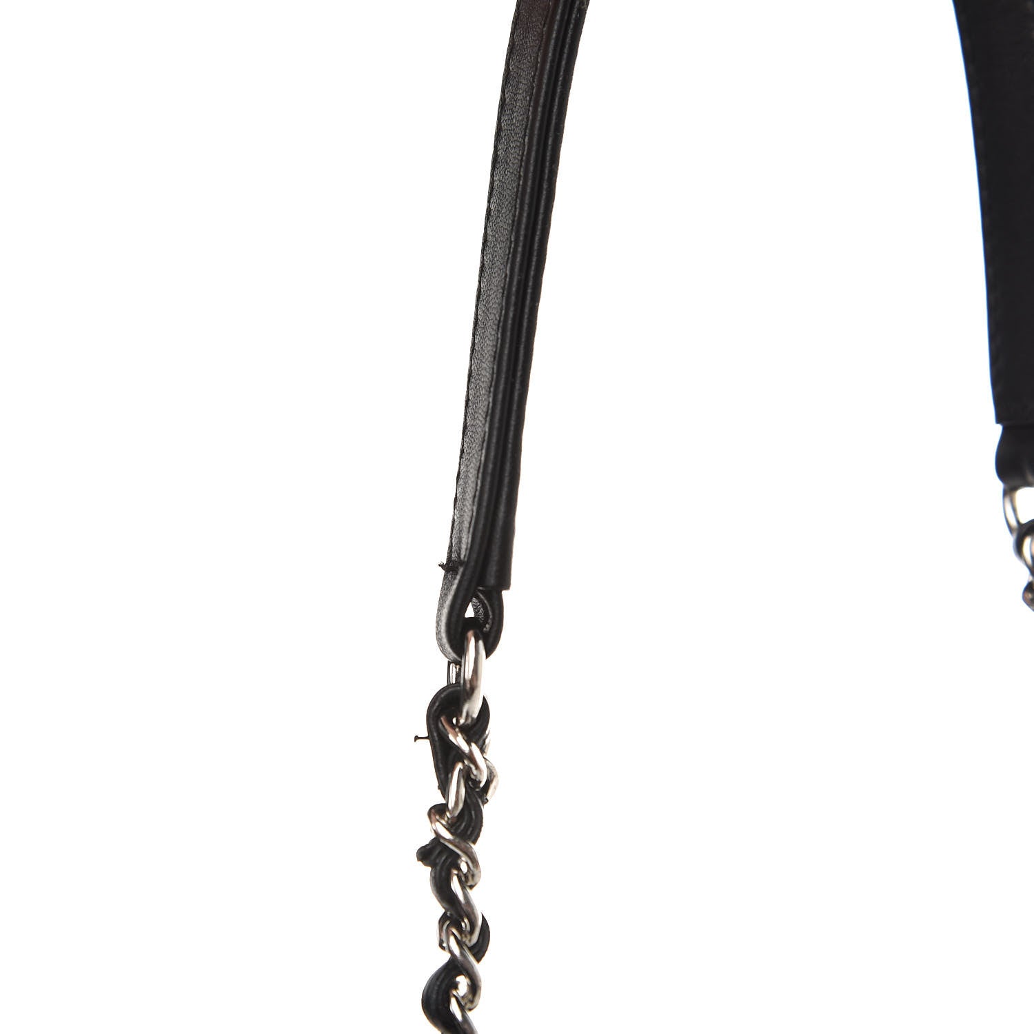 Chanel Grained Calfskin Stitched Accordion Shoulder Bag Black 13 of 14