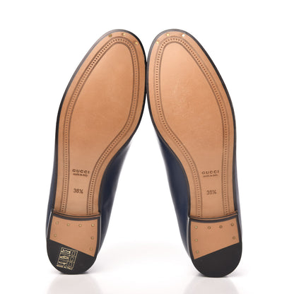 Gucci Malaga Kid Womens Jordaan Loafers 38.5 Blue Agata 5 of 10