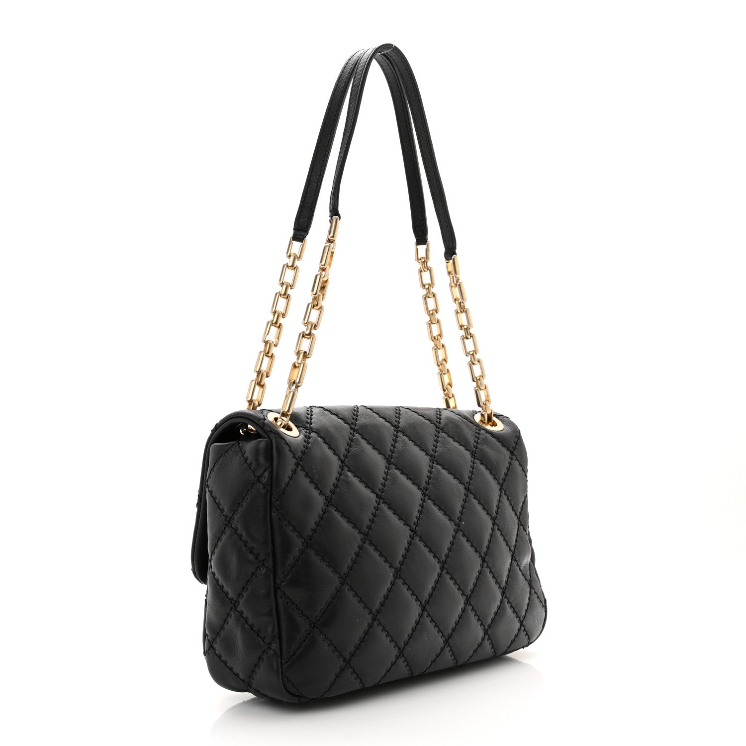 Chanel Calfskin Quilted Retro Chain Flap Black 2 of 10