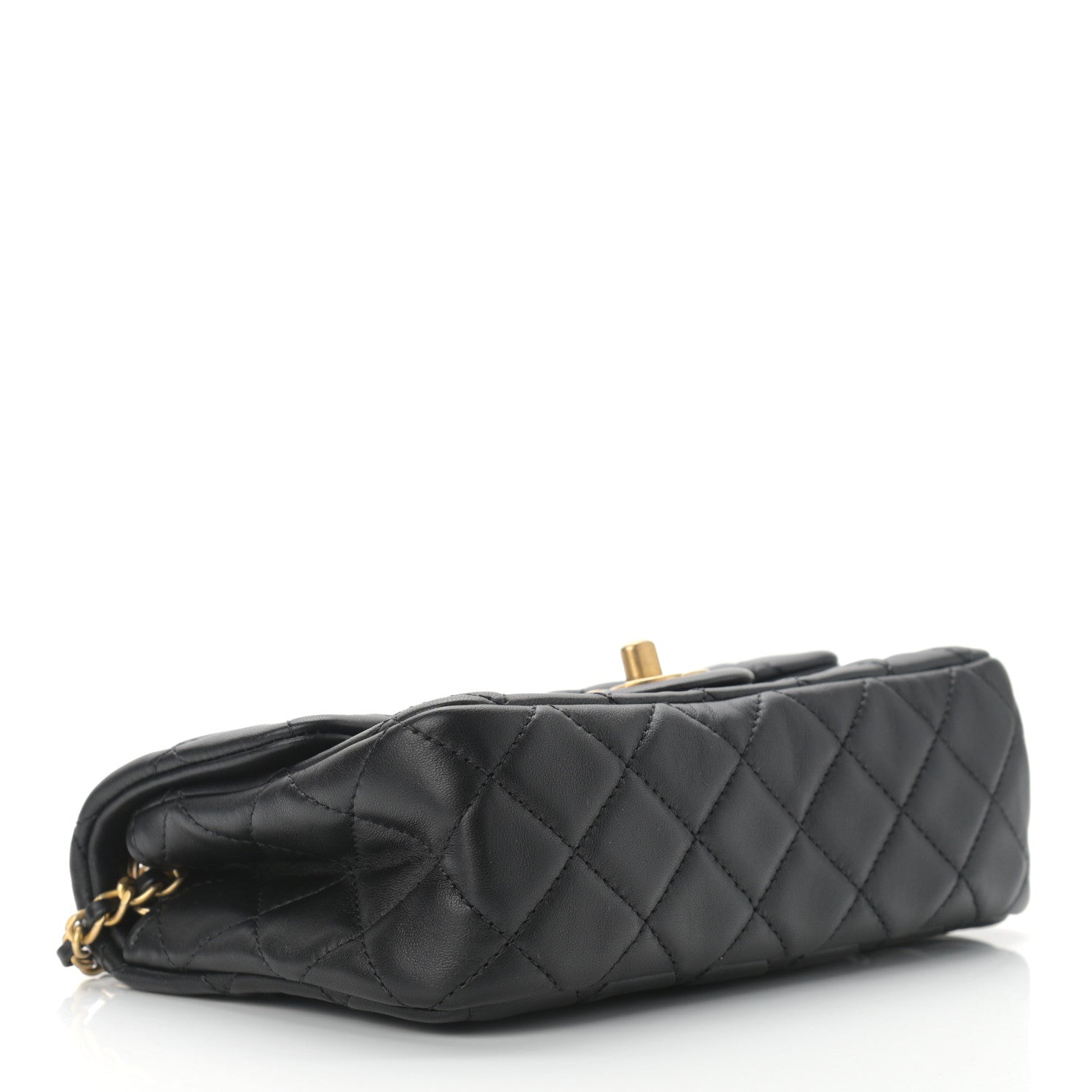 Chanel Lambskin Quilted Mini Rectangular Pearl Crush Flap Black 4 of 11
