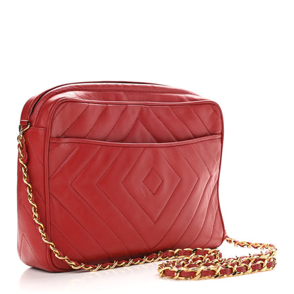 Chanel Lambskin Quilted Tassel Camera Case Red 2 of 12