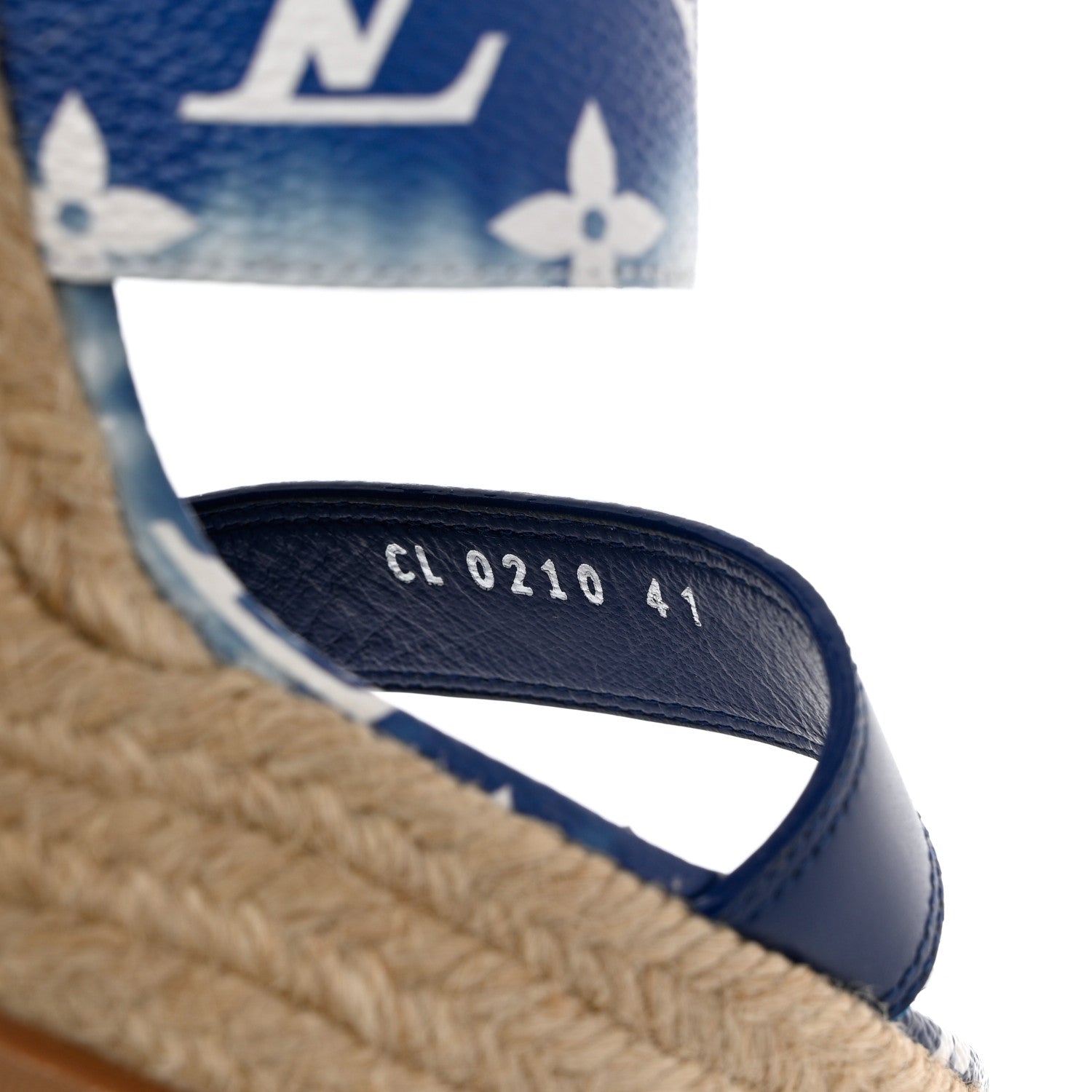 Louis Vuitton Monogram Escale Starboard Wedge Sandal 41 Blue 6 of 11