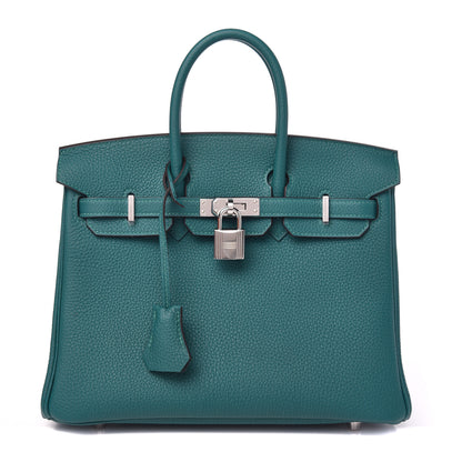 Hermes Togo Verso Birkin 25 Vert Bosphore Bleu Ocean 1 of 8