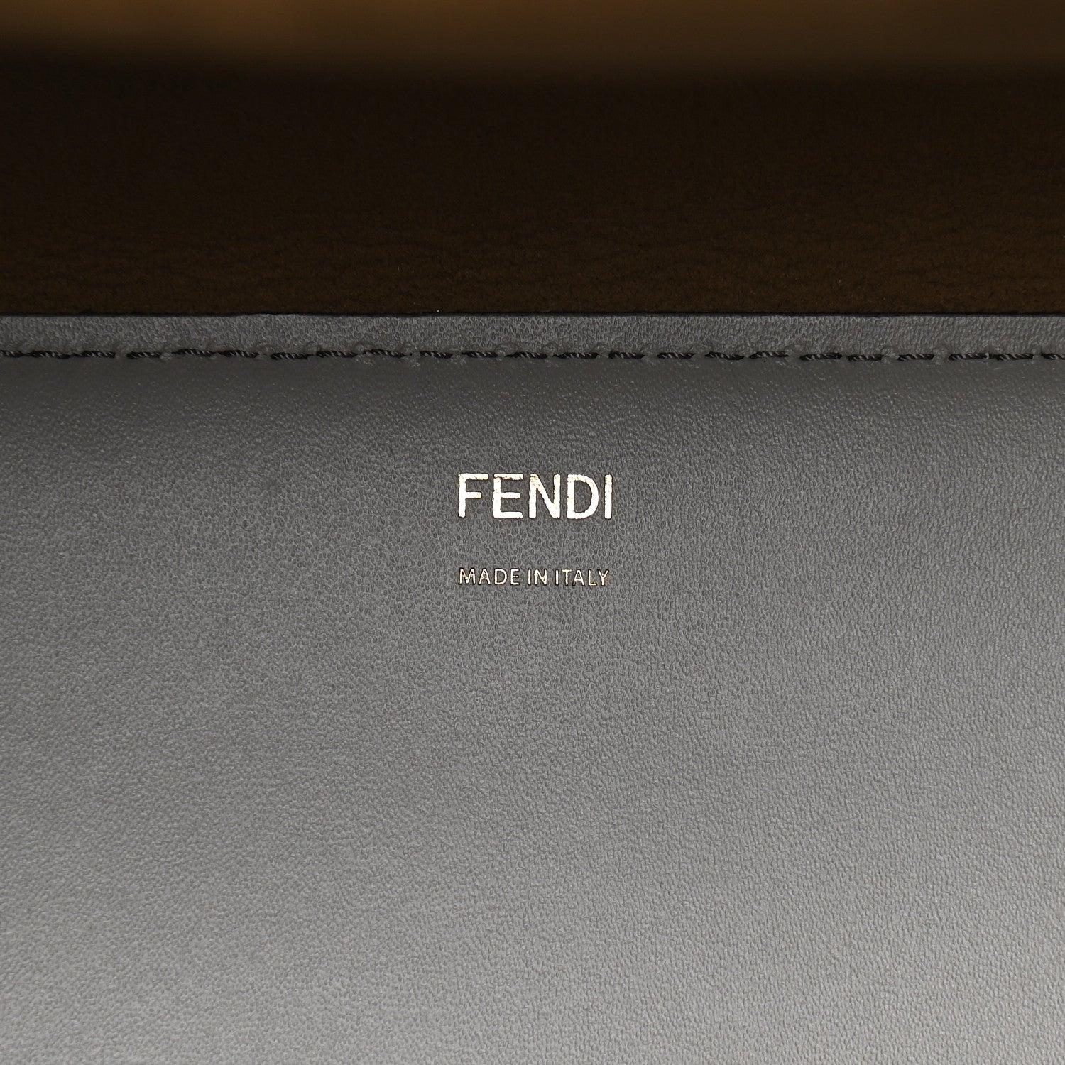 Fendi Vitello King Tamponato Plexiglass Logo Embossed Large Fendi Sunshine Shopper Tote Ghiaccio 6 of 8