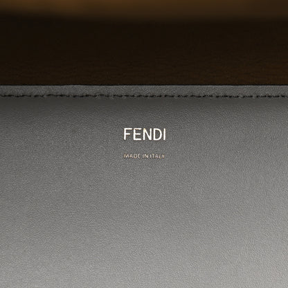 Fendi Vitello King Tamponato Plexiglass Logo Embossed Large Fendi Sunshine Shopper Tote Ghiaccio 6 of 8