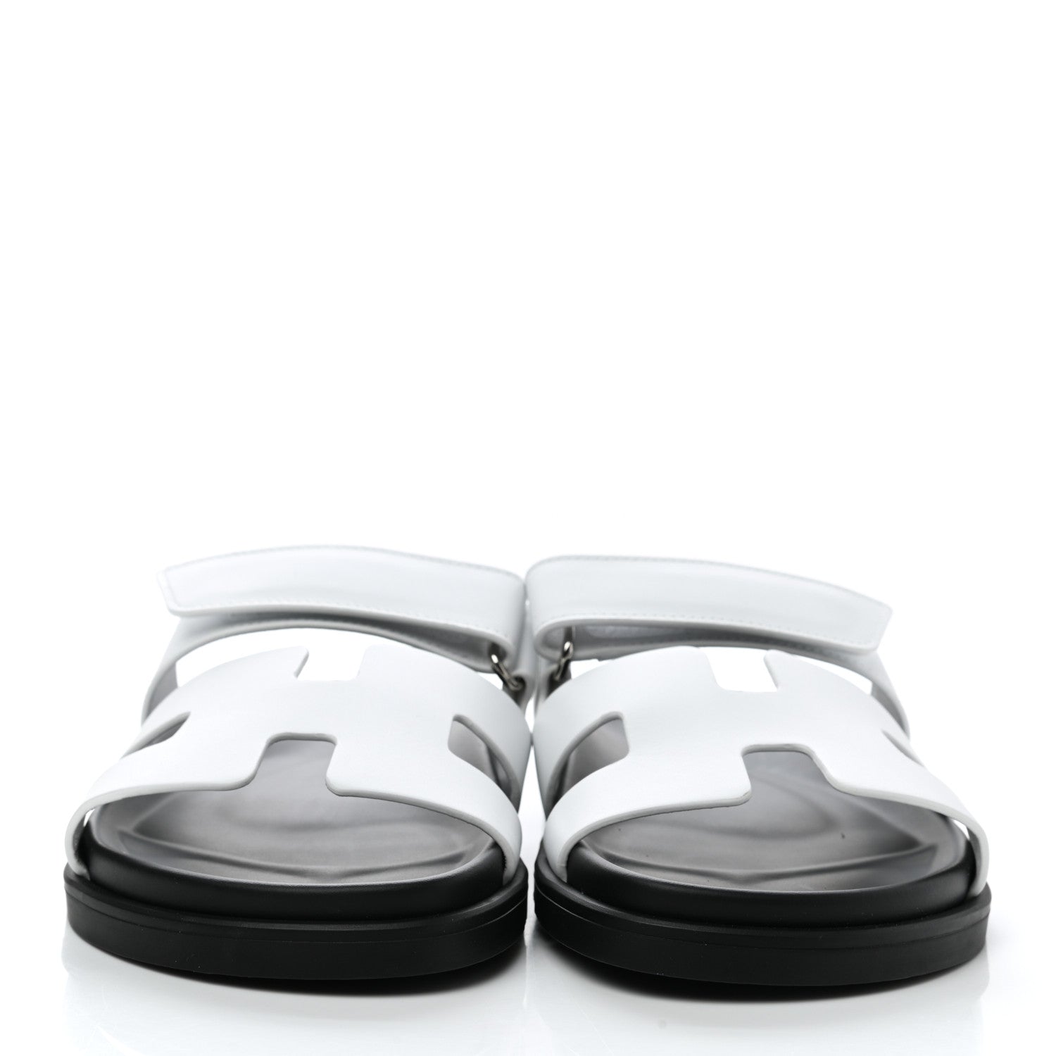 Hermes Calfskin Womens Chypre Sandals 36.5 White 2 of 9
