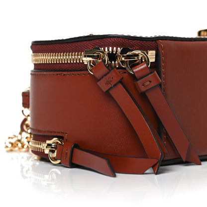 Chloe Shiny Calfskin Mini Vanity C Bag Sepia Brown 9 of 14
