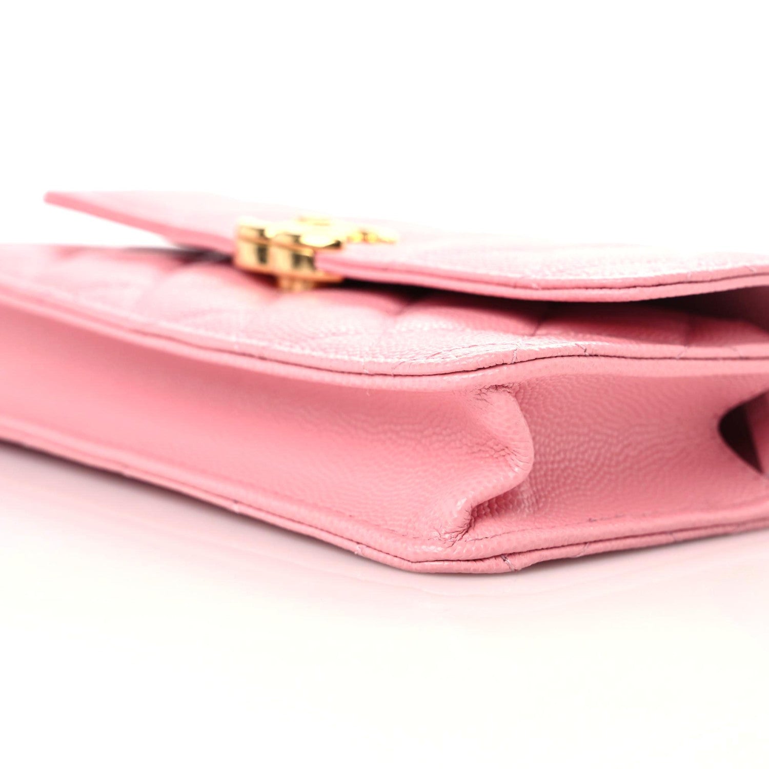Chanel Caviar Quilted Flap Phone Holder With Chain Light Pink 5 of 10