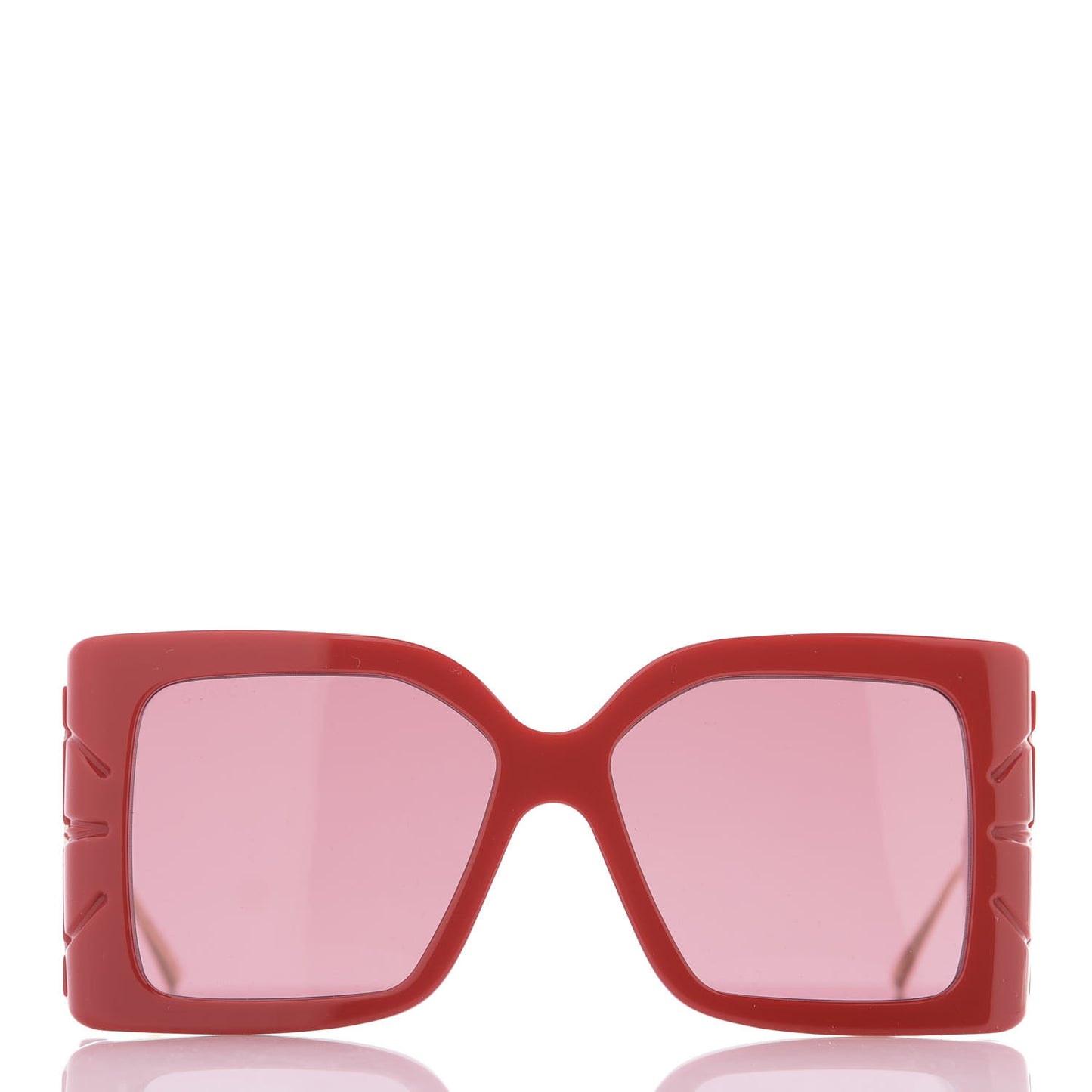 Acetate Square Frame Wing Sunglasses GG0535S Red