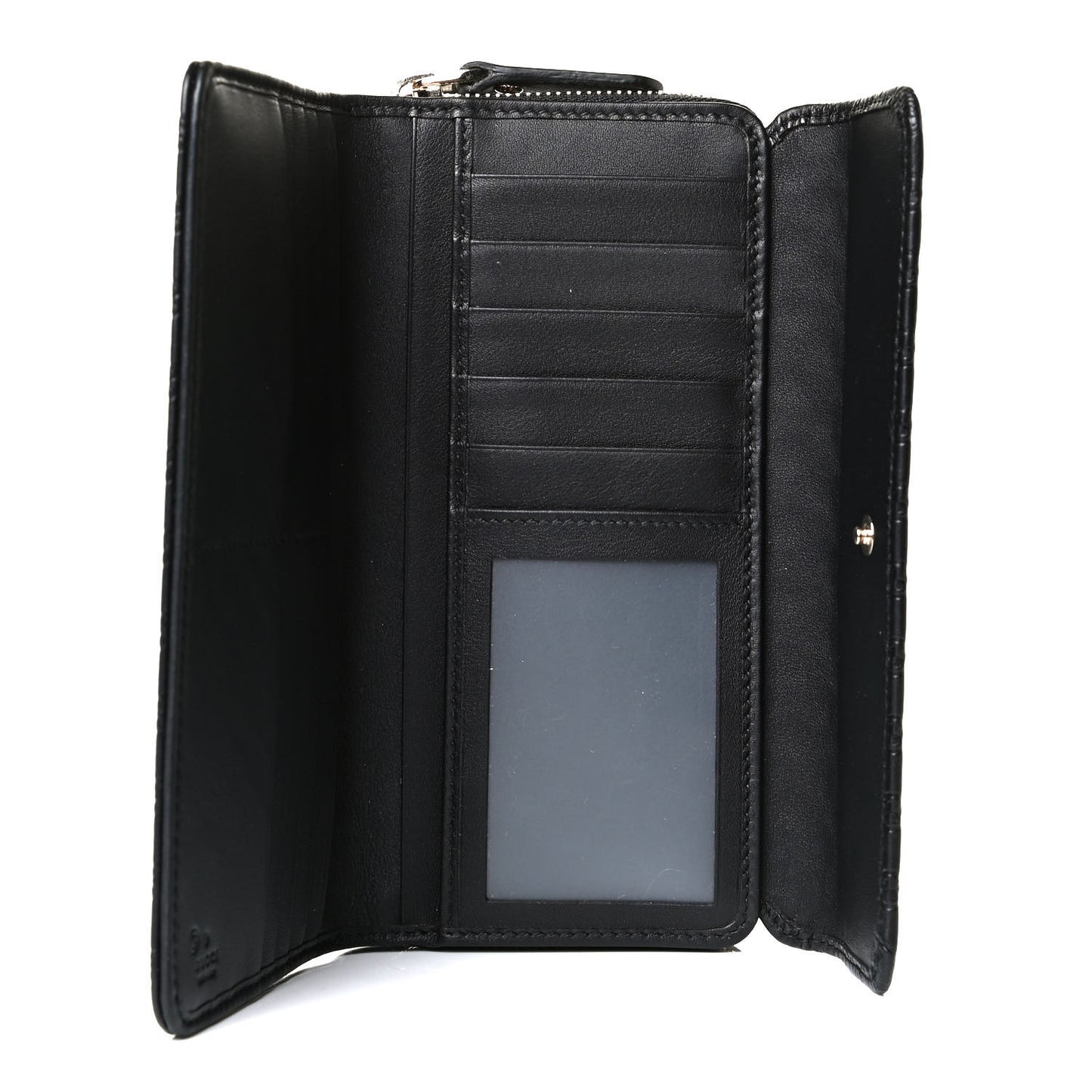 Soft Microguccissima Continental Zip Wallet Black