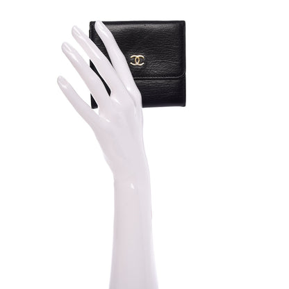 Chanel Goatskin Compact CC Flap Wallet Black 2 of 22