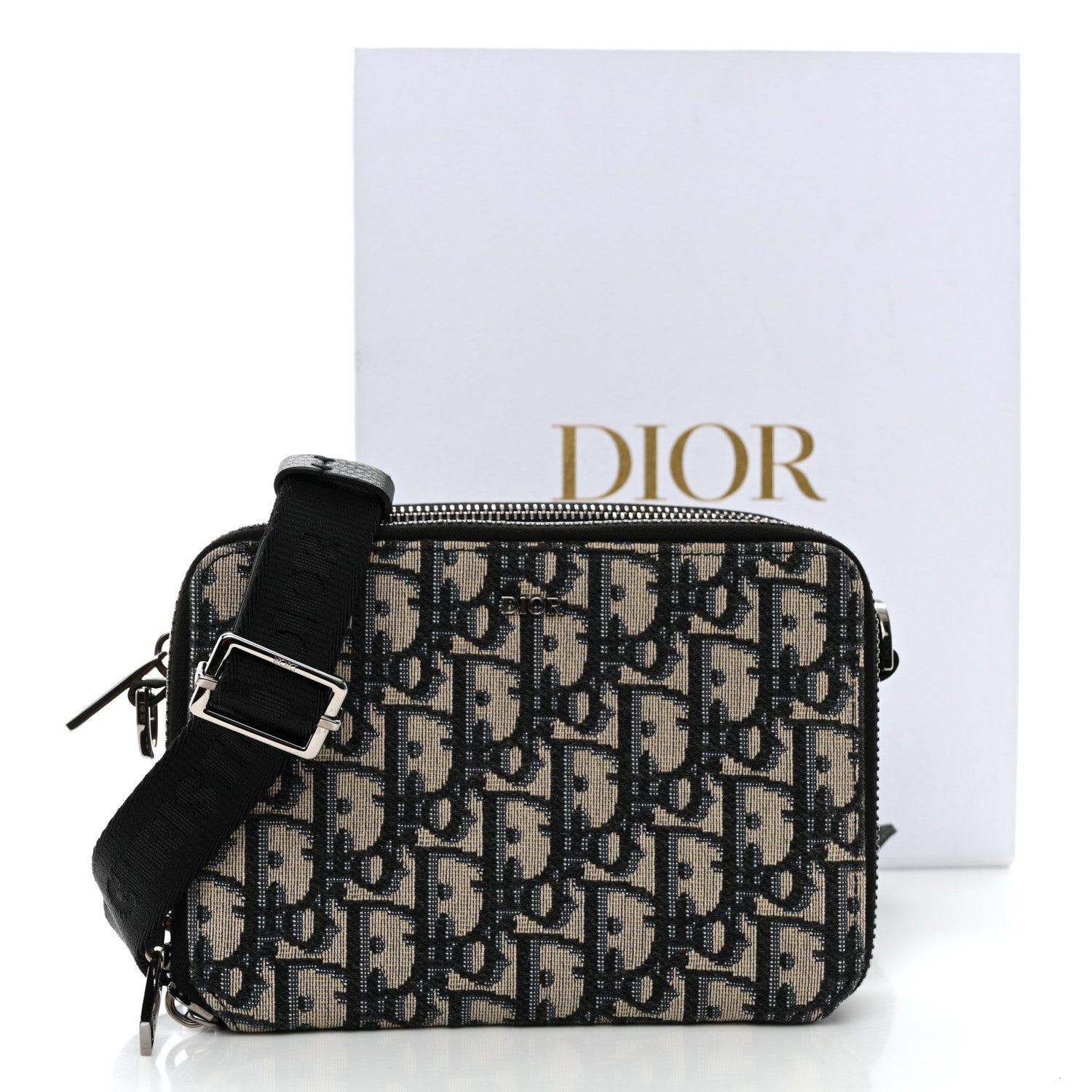 Christian Dior Oblique Pouch Navy Blue 11 of 11