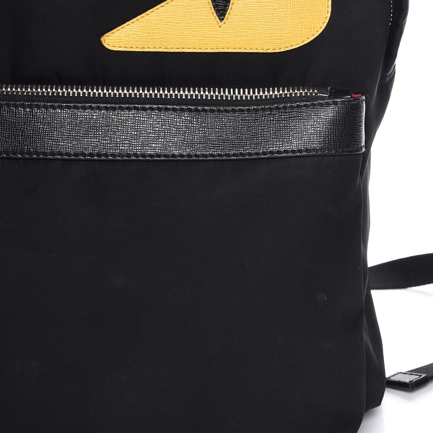 Nylon Vitello Elite Monster Eyes Rounded Backpack Black Yellow