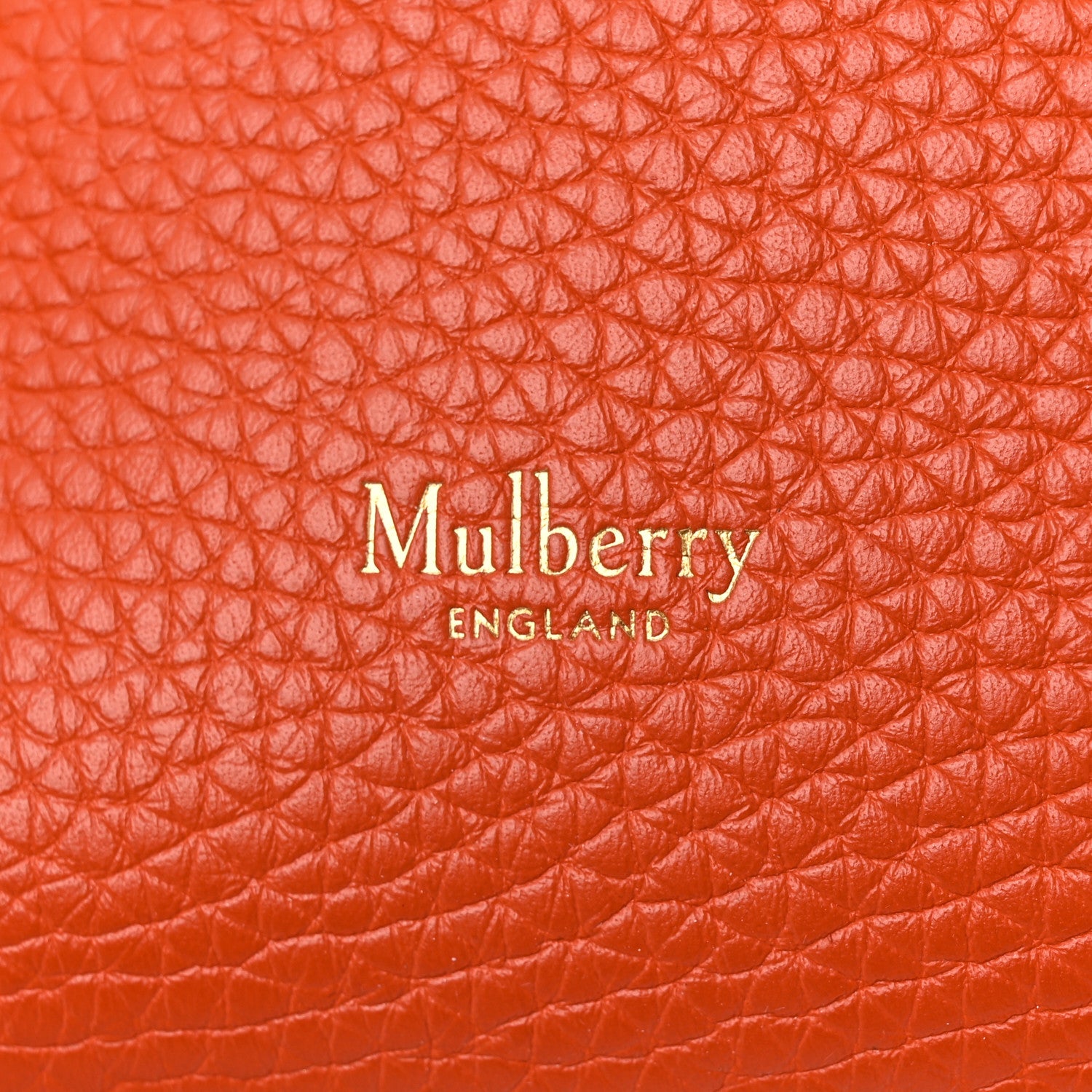 Mulberry Heavy Grain Small Iris Tote Coral Orange 6 of 12