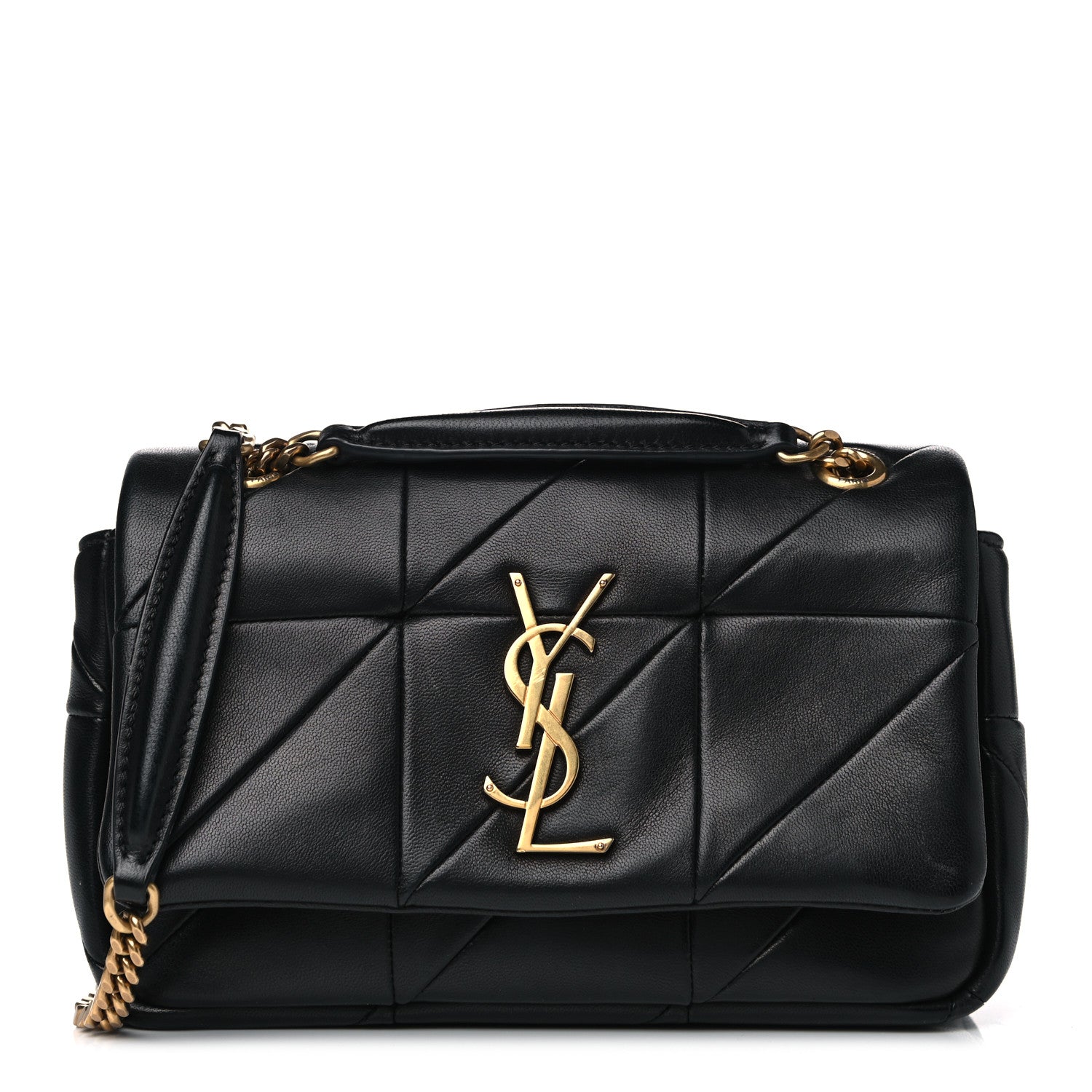 Saint Laurent Lambskin Patchwork Monogram Small Jamie Black 1 of 16