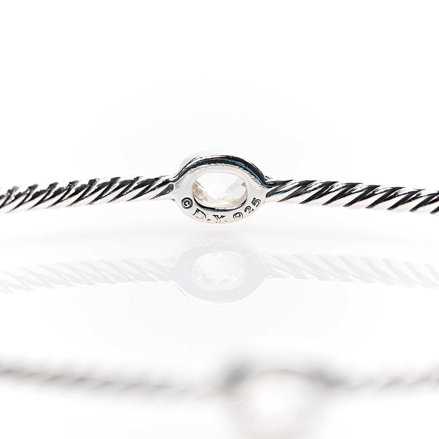 Sterling Silver Crystal Color Classics Cable Bangle Bracelets