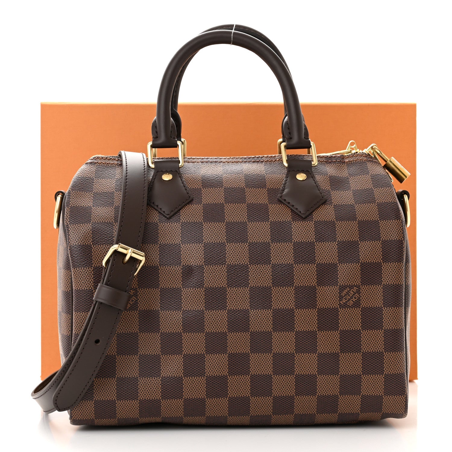 Louis Vuitton Damier Ebene Speedy Bandouliere 25 10 of 10
