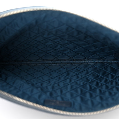 Chanel Caviar Quilted Large Cosmetic Case Dark Blue 5 of 10