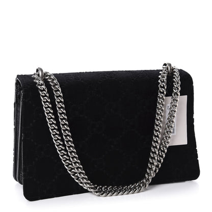 Gucci Velvet GG Monogram Small Dionysus Shoulder Bag Black 3 of 10