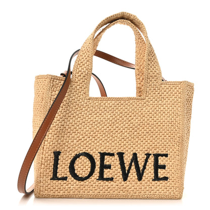 Loewe Raffia Paula's Ibiza Small Font Tote Natural Tan 1 of 9