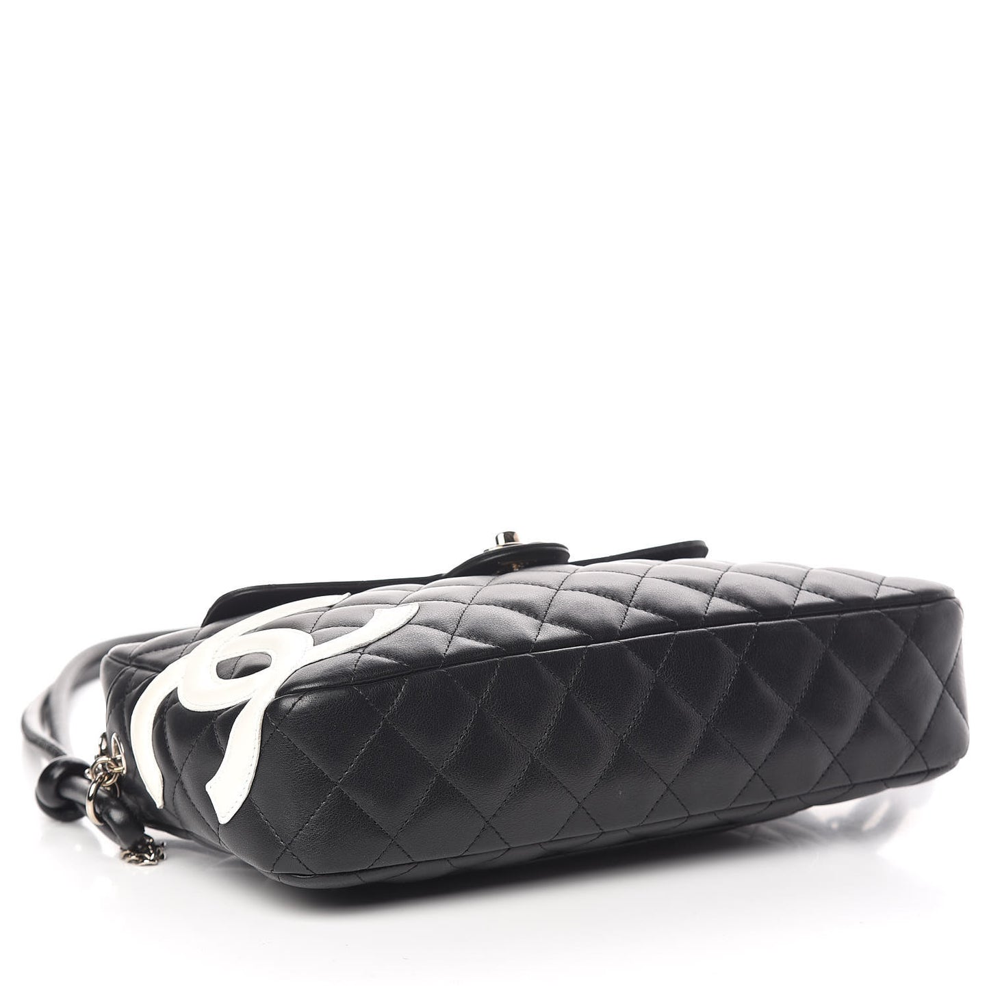 Calfskin Quilted Cambon Camera Bag Black